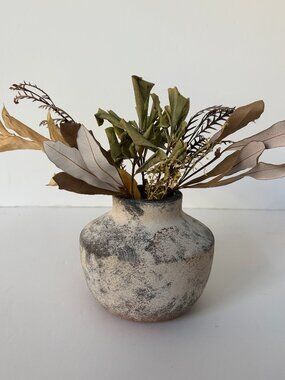 Small Handcrafted Ceramic Rustic 5.5 Inch Flower Vase Home Decor
